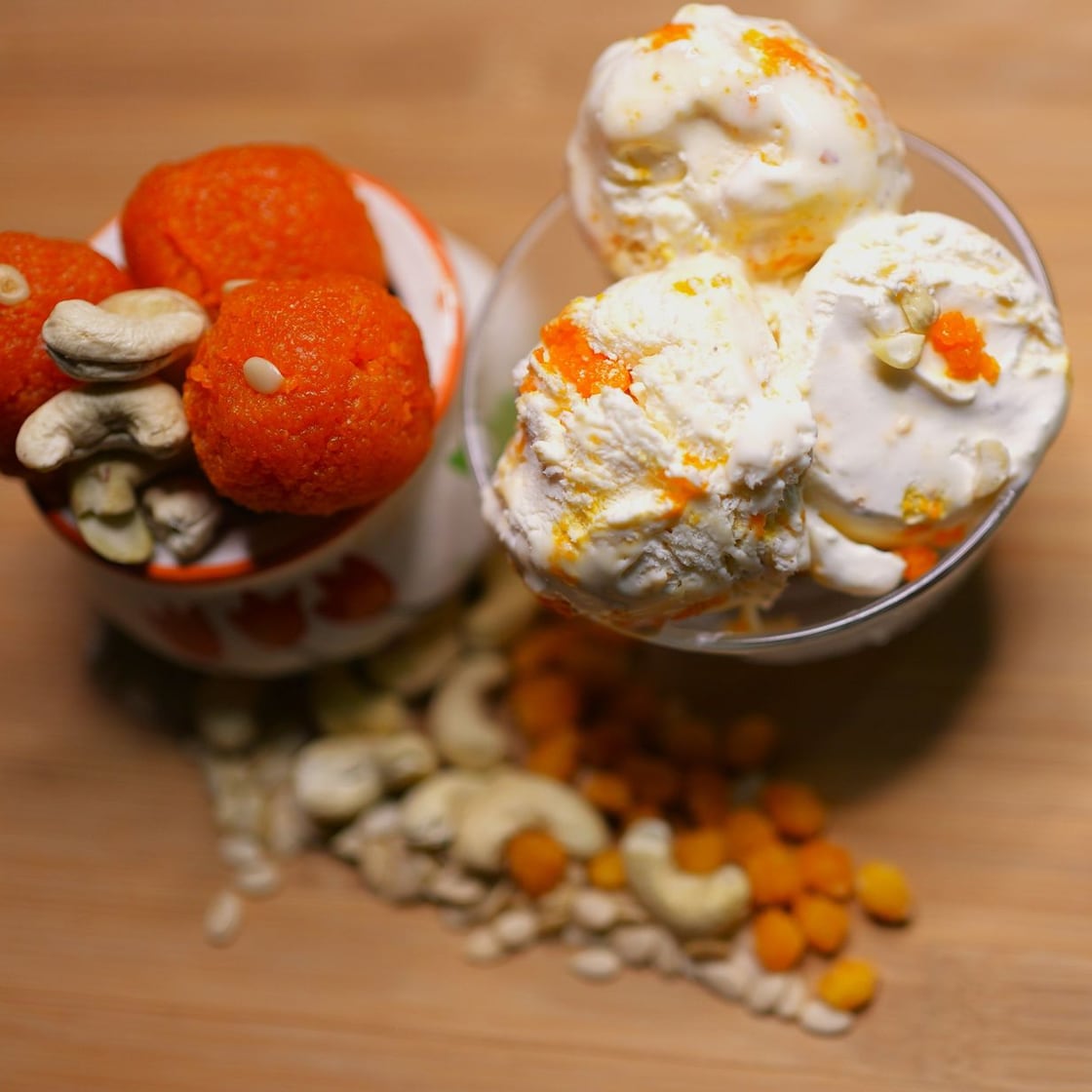 Gulab Jamun with Vanilla Ice Cream